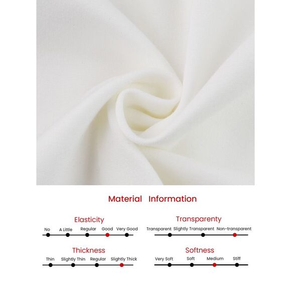 Sheath Dress Contrast Color Workwear Pencil Dresses White - Picture 6 of 6